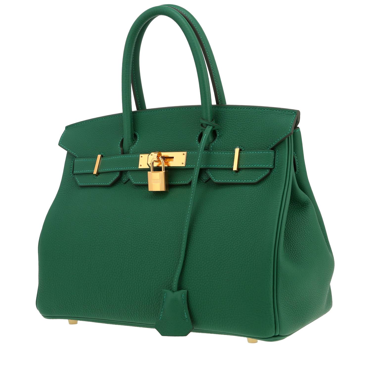 Hermès  Birkin 30 cm handbag  in Vert Moyen togo leather