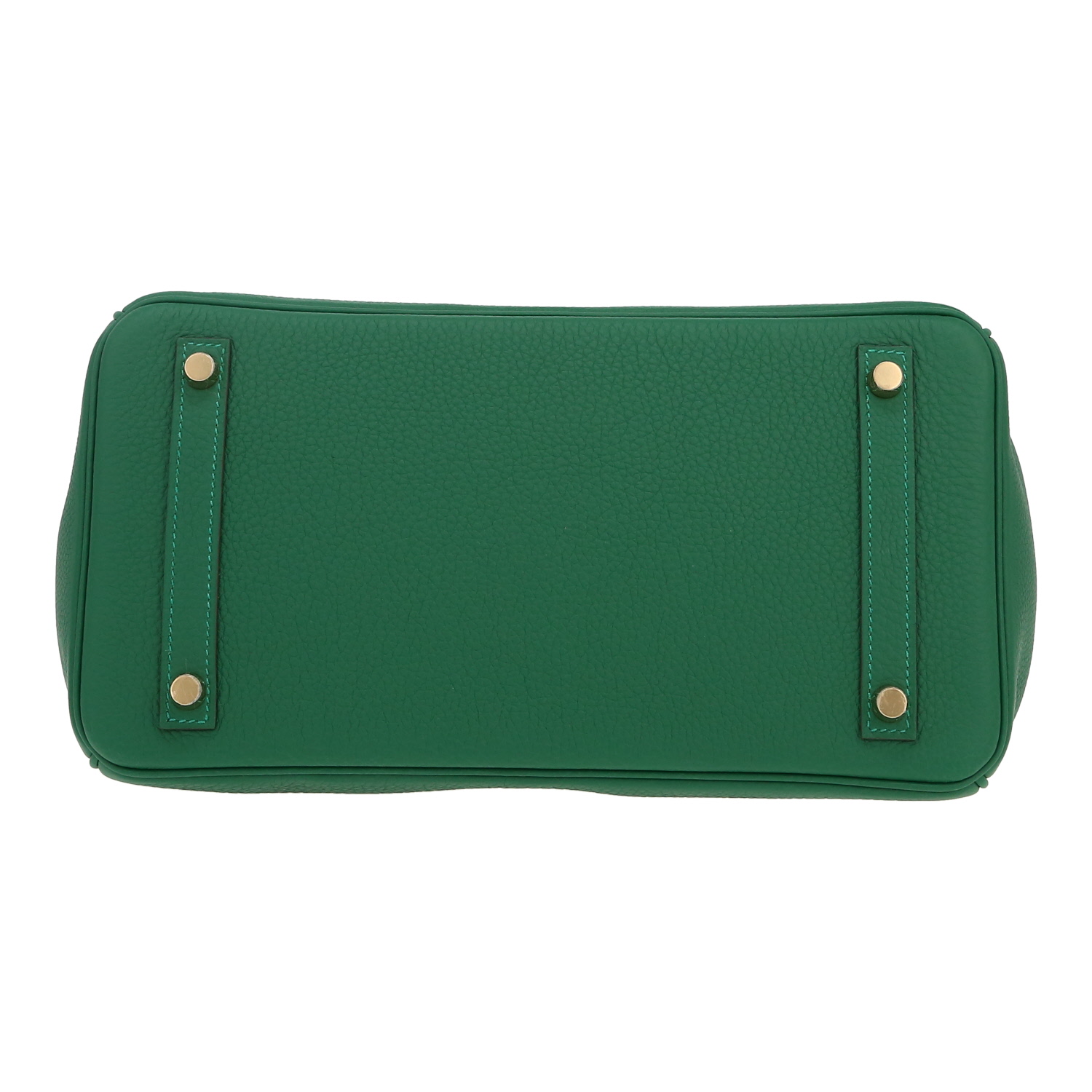 Bolso de mano Hermès  Birkin 30 cm en cuero togo Vert Moyen - Detail D1