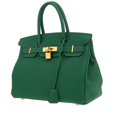Hermès  Birkin 30 cm handbag  in Vert Moyen togo leather