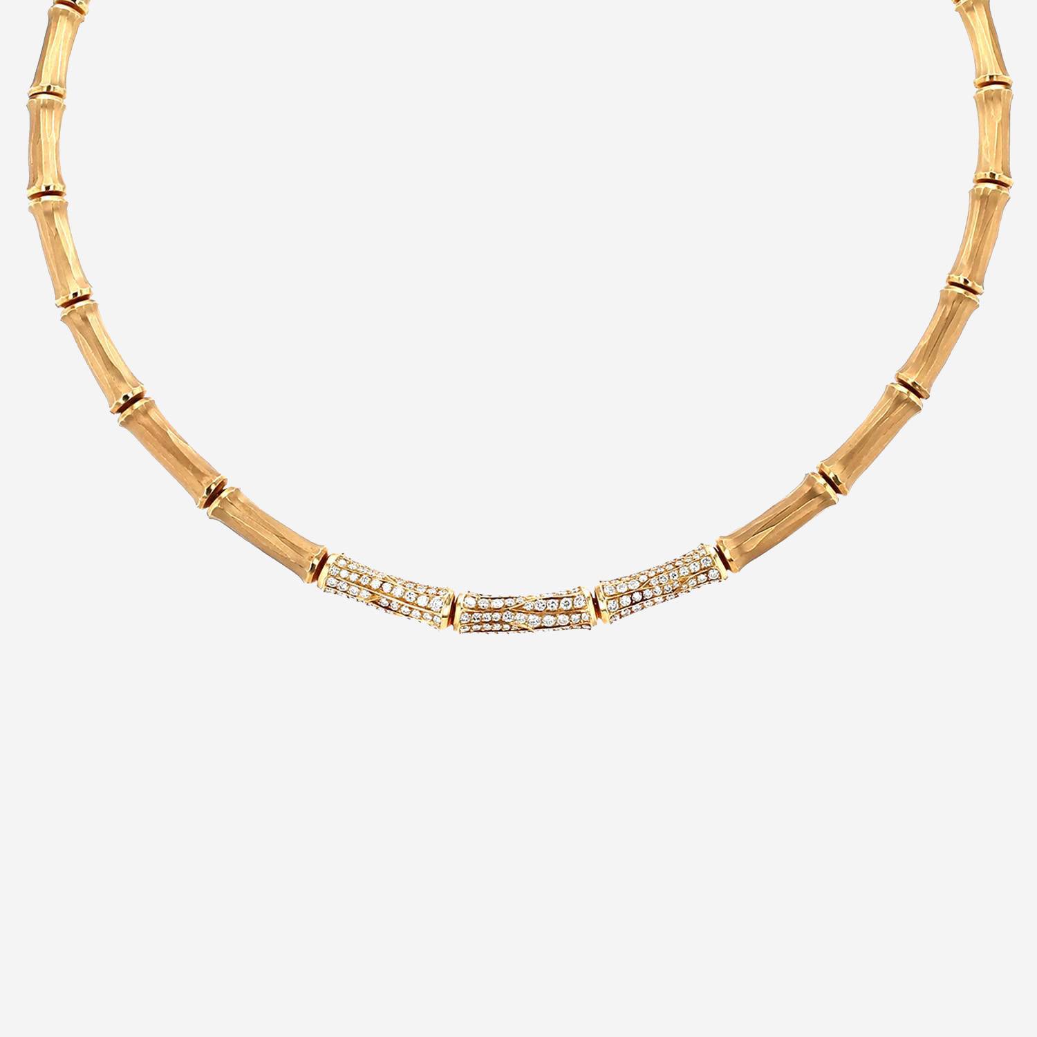 Collana Cartier Bambou in oro giallo e diamanti