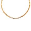 Cartier Bambou necklace in yellow gold and diamonds - 00pp thumbnail