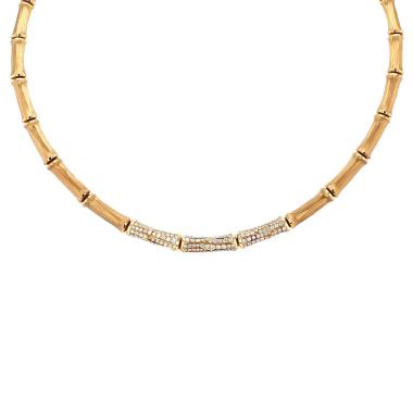 Collar Cartier Bambou de oro amarillo y diamantes