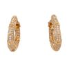 Cartier Bambou hoop earrings in yellow gold and diamonds - 00pp thumbnail