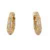 Cartier Bambou hoop earrings in yellow gold and diamonds - 360 thumbnail