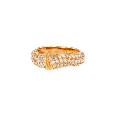 Sortija Cartier Bambou de oro amarillo y diamantes
