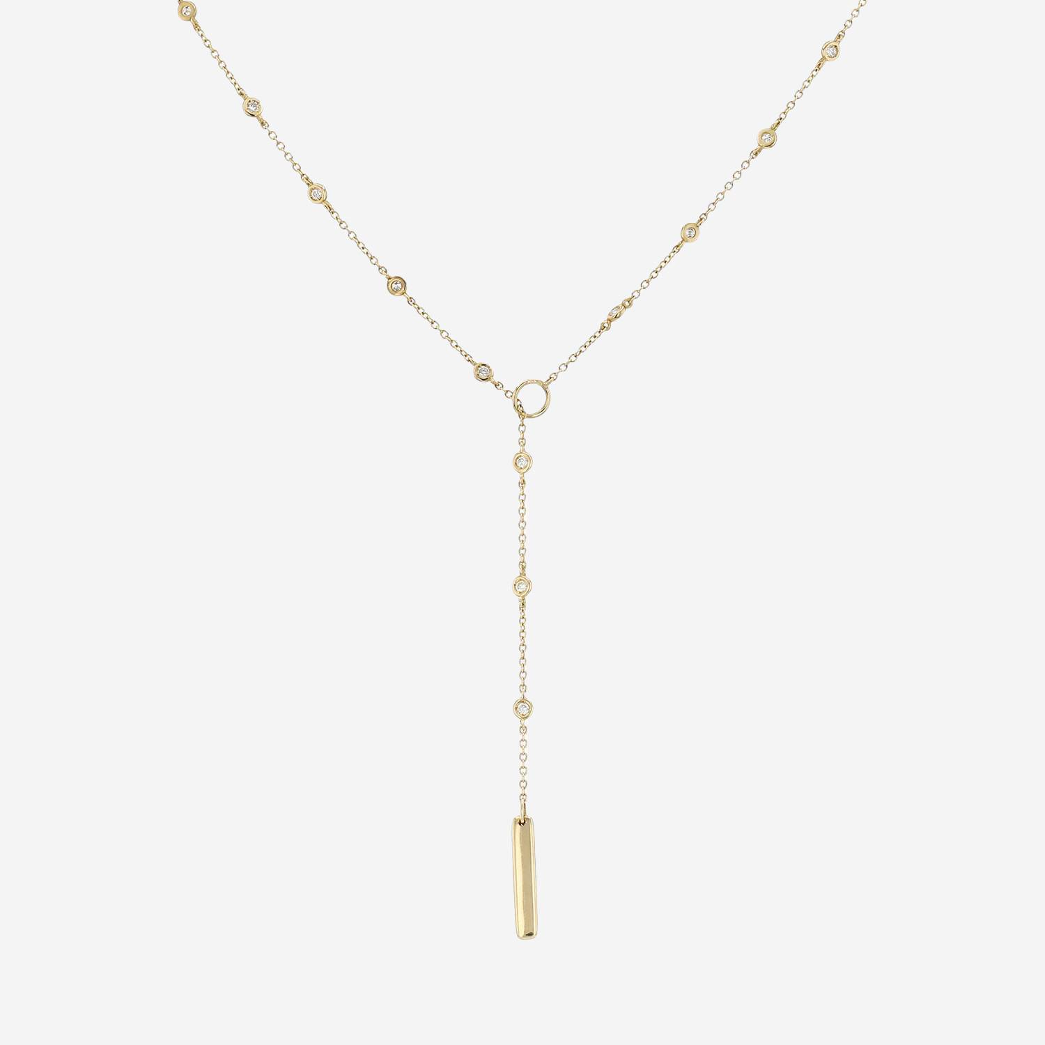 Collier Vintage  en or jaune et diamants