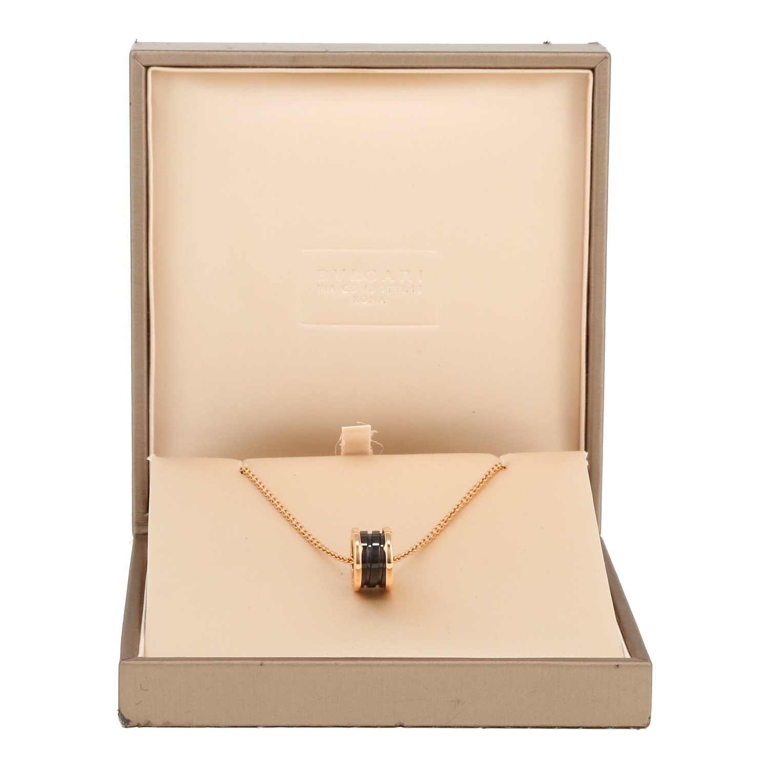 Bulgari B.Zero1 necklace in pink gold and ceramic - Detail D2