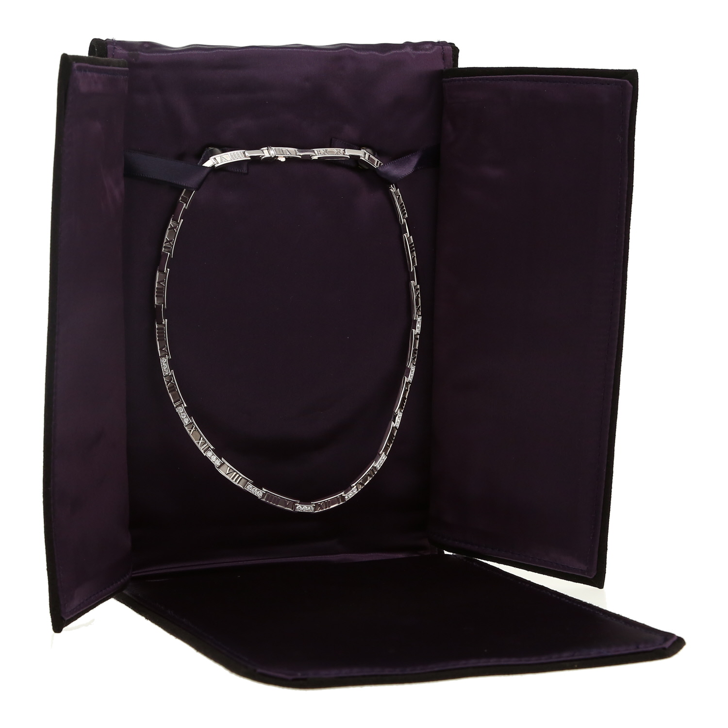 Collar Tiffany 
Co Atlas de oro blanco y diamantes - Detail D2