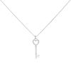 Pendentif Tiffany & Co Clé Coeur en platine, diamants et argent - 00pp thumbnail