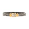 Fred Force 10 bracelet in stainless steel, yellow gold and diamonds - 00pp thumbnail