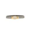 Fred Force 10 bracelet in stainless steel, yellow gold and diamonds - 360 thumbnail