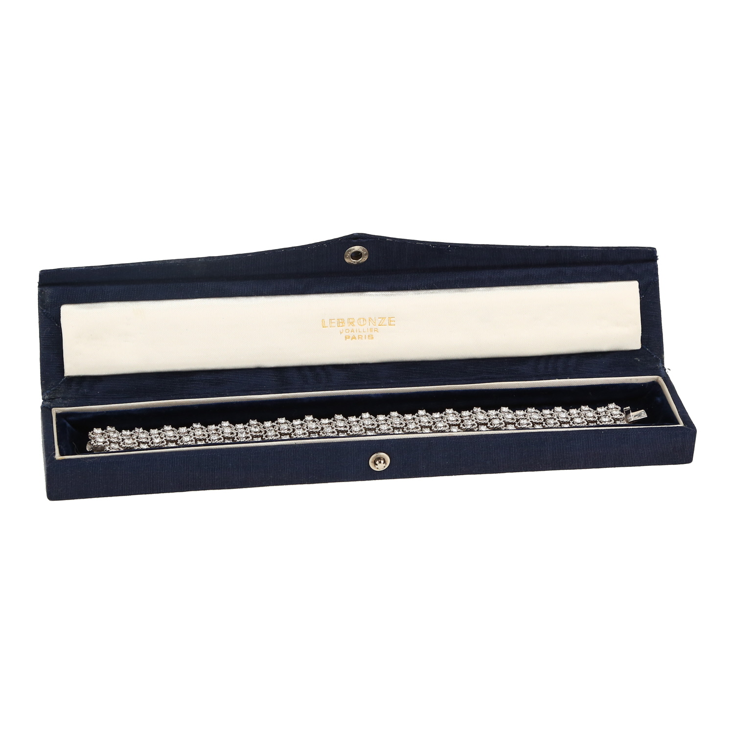 Vintage  bracelet in white gold and diamonds - Detail D2