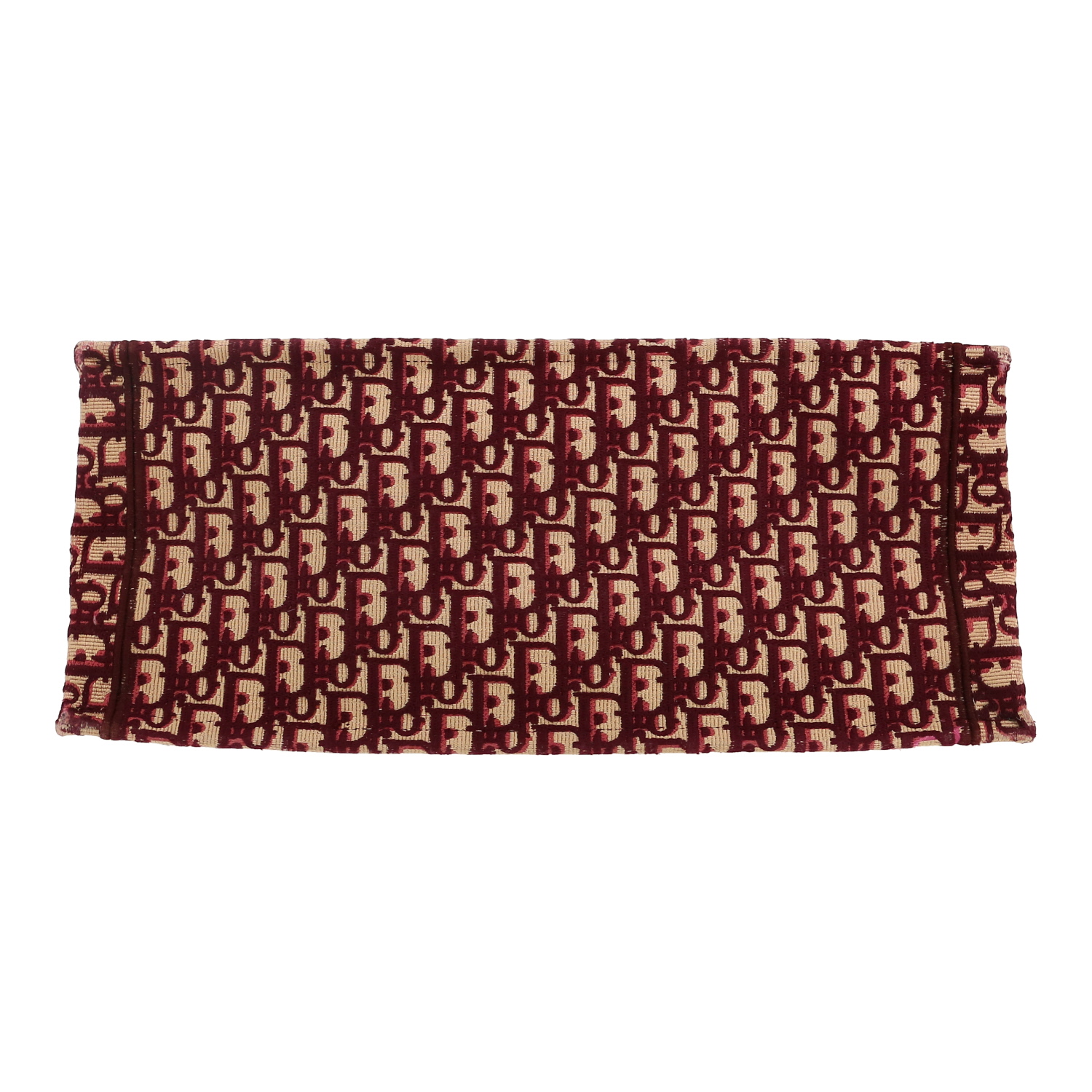 Dior  Book Tote large model  shopping bag  in burgundy and beige monogram canvas Oblique - Detail D1