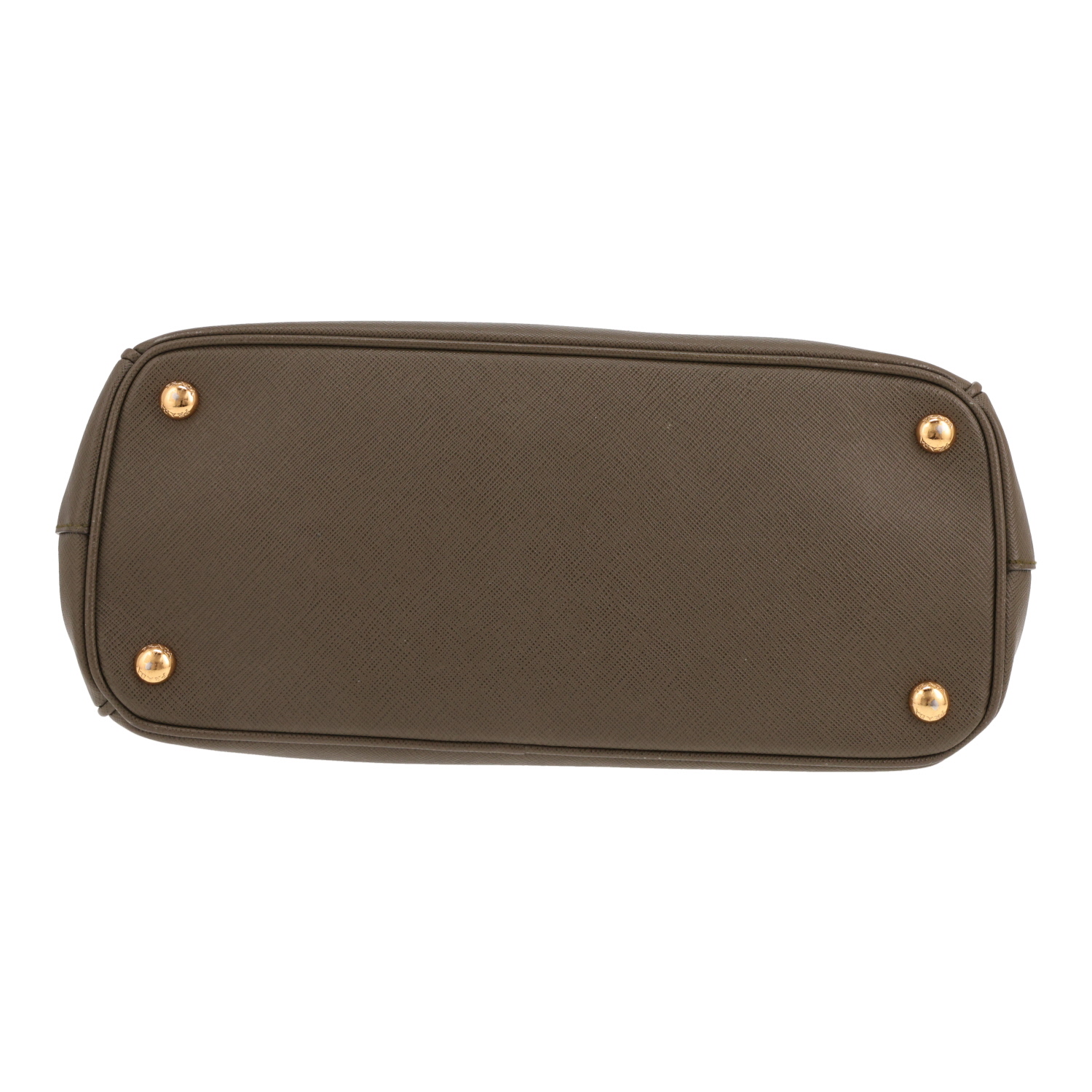 Prada Galleria handbag in khaki-green Saffiano leather - Detail D1