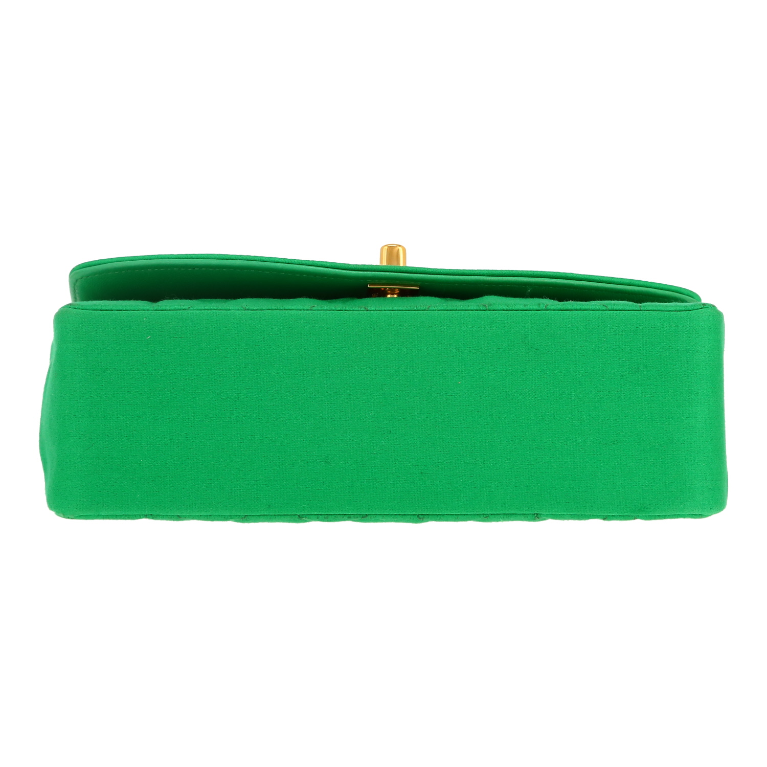 Chanel  Diana shoulder bag  in green satin - Detail D1