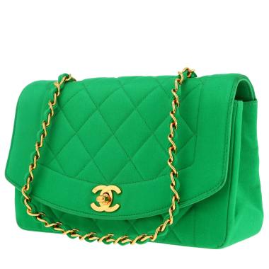 Bolso bandolera Chanel  Diana en satén verde