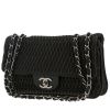 Sac à main Chanel  Timeless en cuir matelassé noir et cuir verni noir - 00pp thumbnail