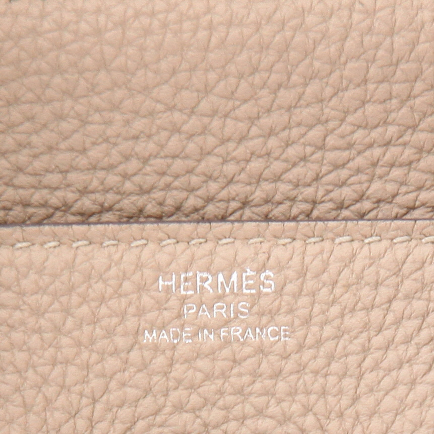 Bolso de mano Hermès  Birkin 25 cm en cuero togo Beige Marfa - Detail D2