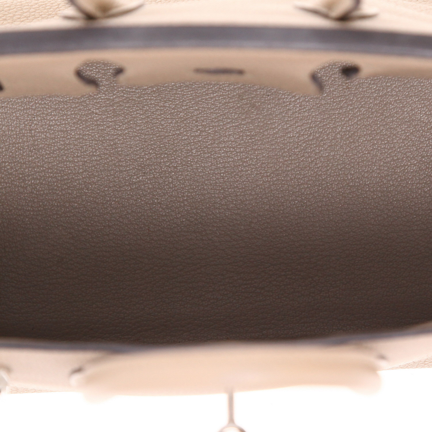 Hermès  Birkin 25 cm handbag  in Beige Marfa togo leather - Detail D4