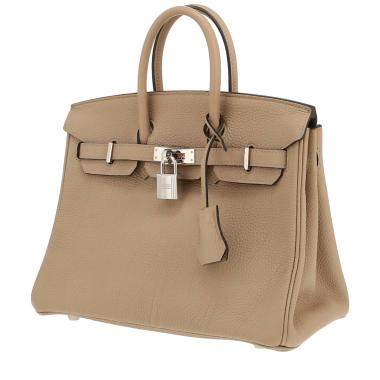 Borsa Hermès  Birkin 25 cm in pelle togo Beige Marfa