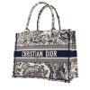 Dior  Book Tote shopping bag  in blue and beige canvas - 00pp thumbnail