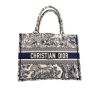 Sac cabas Dior  Book Tote en toile bleue et beige - 360 thumbnail