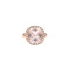 Poiray Fille Antique ring in pink gold, quartz and diamonds - 360 thumbnail