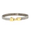 Bracciale Fred Force 10 in oro giallo e acciaio - 360 thumbnail