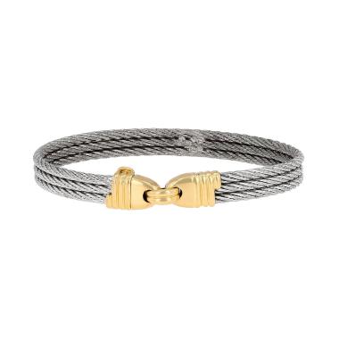 Bracciale Fred Force 10 in oro giallo e acciaio