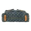 Bolso bandolera Louis Vuitton  Baggy en lona denim Monogram azul y cuero natural - Detail D1 thumbnail