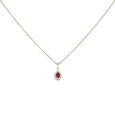 Collar Chaumet Joséphine Aigrette de oro rosa, granate y diamantes