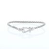 Fred Force 10 medium model bracelet in white gold, diamonds and stainless steel - 360 thumbnail