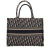 Dior  Book Tote shopping bag  in blue and beige monogram canvas Oblique - Detail D4 thumbnail