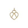 Poiray Coeur Fil pendant in yellow gold and diamonds - 360 thumbnail