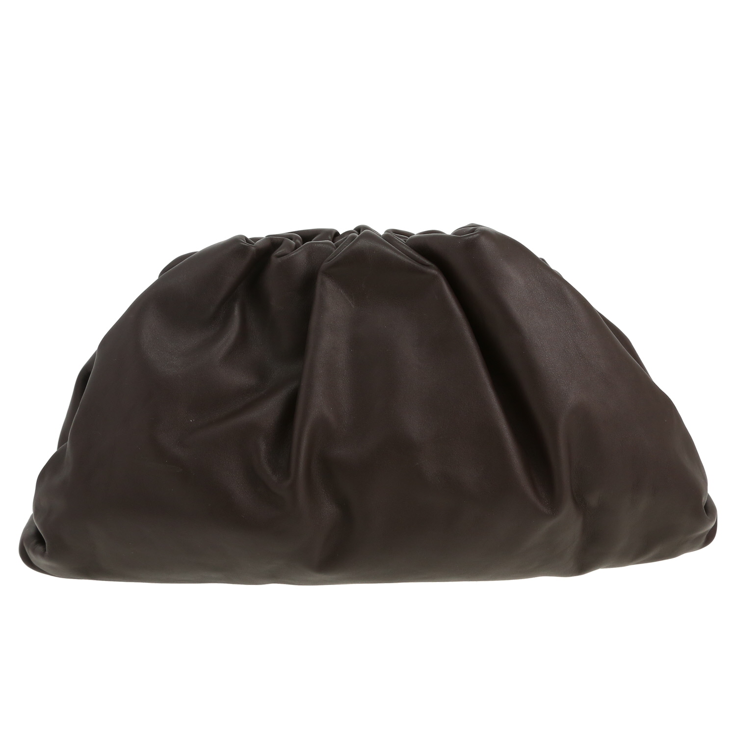 Pochette Bottega Veneta  Pouch en cuir marron - Detail D4