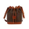 Celine  Vintage handbag  in brown "Triomphe" canvas  and natural leather - 360 thumbnail