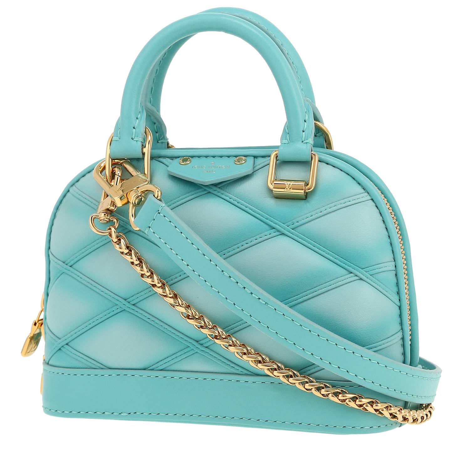 Louis Vuitton Alma Micro handbag in blue quilted leather