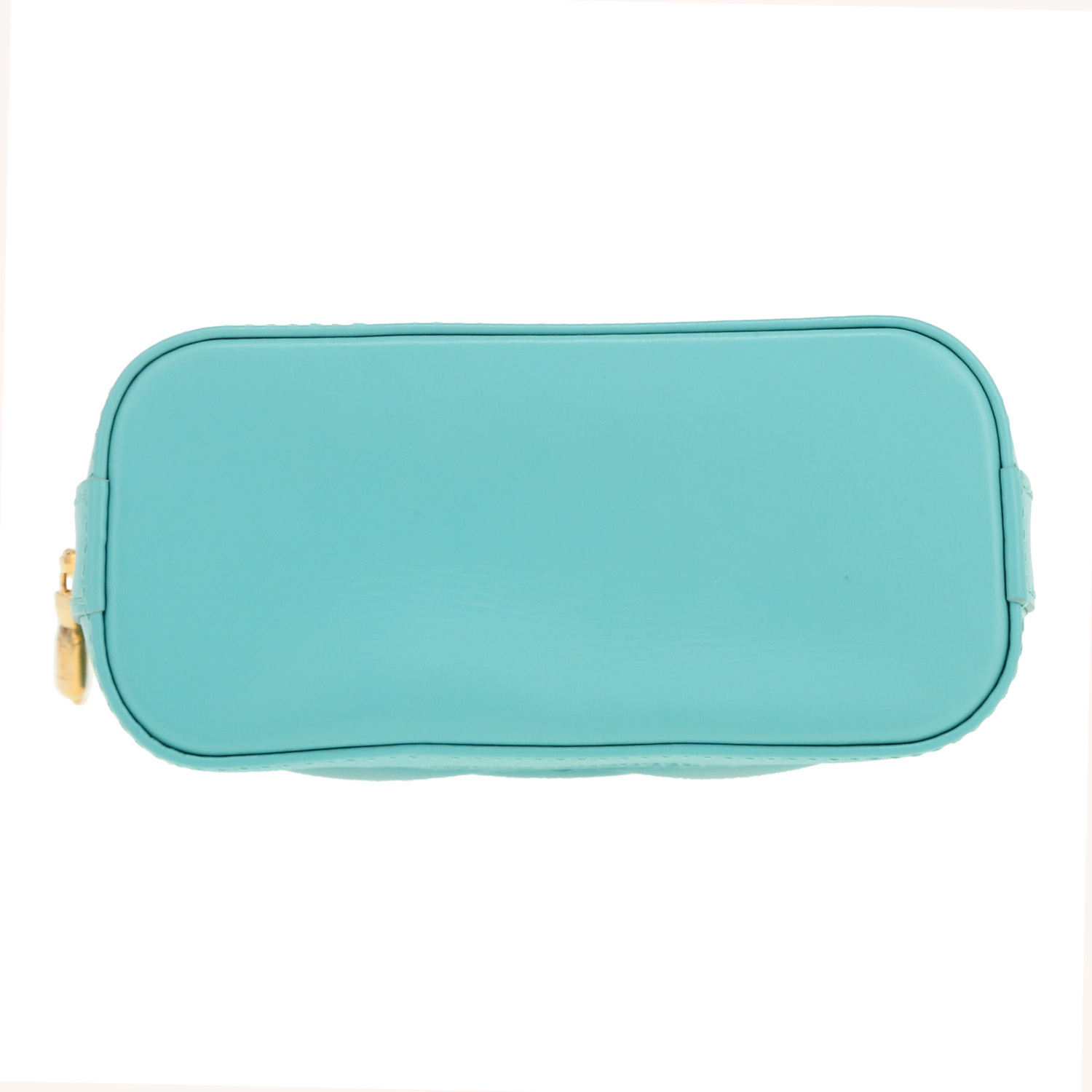 Louis Vuitton  Alma Micro handbag  in blue quilted leather - Detail D1