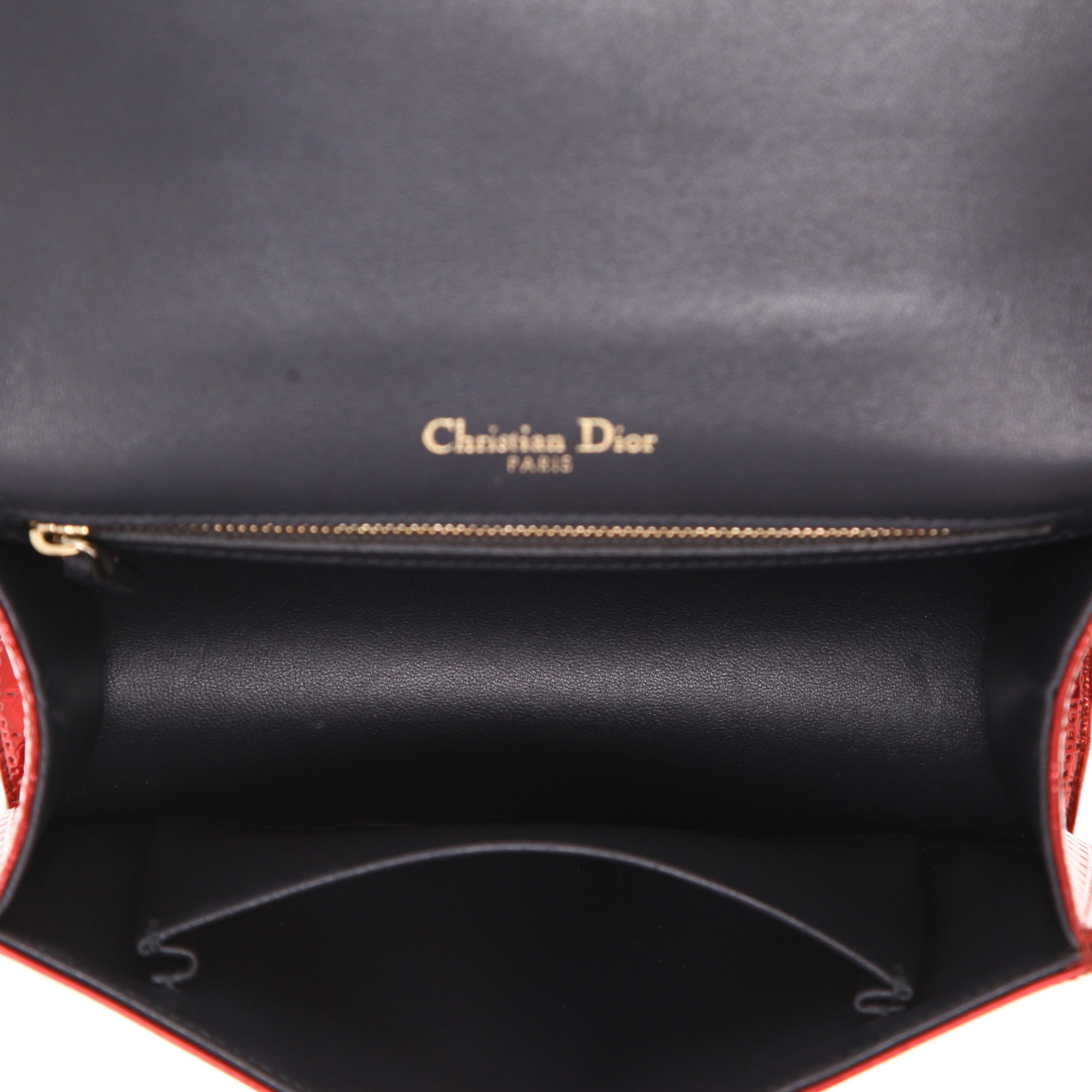 Borsa a tracolla Dior  Diorama in pelle verniciata rossa - Detail D3