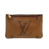 Bolso bandolera Louis Vuitton  Double Zip en lona Monogram marrón y cuero negro - 360 thumbnail