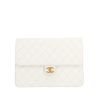 Bolso de mano Chanel  Vintage en cuero acolchado blanco - 360 thumbnail