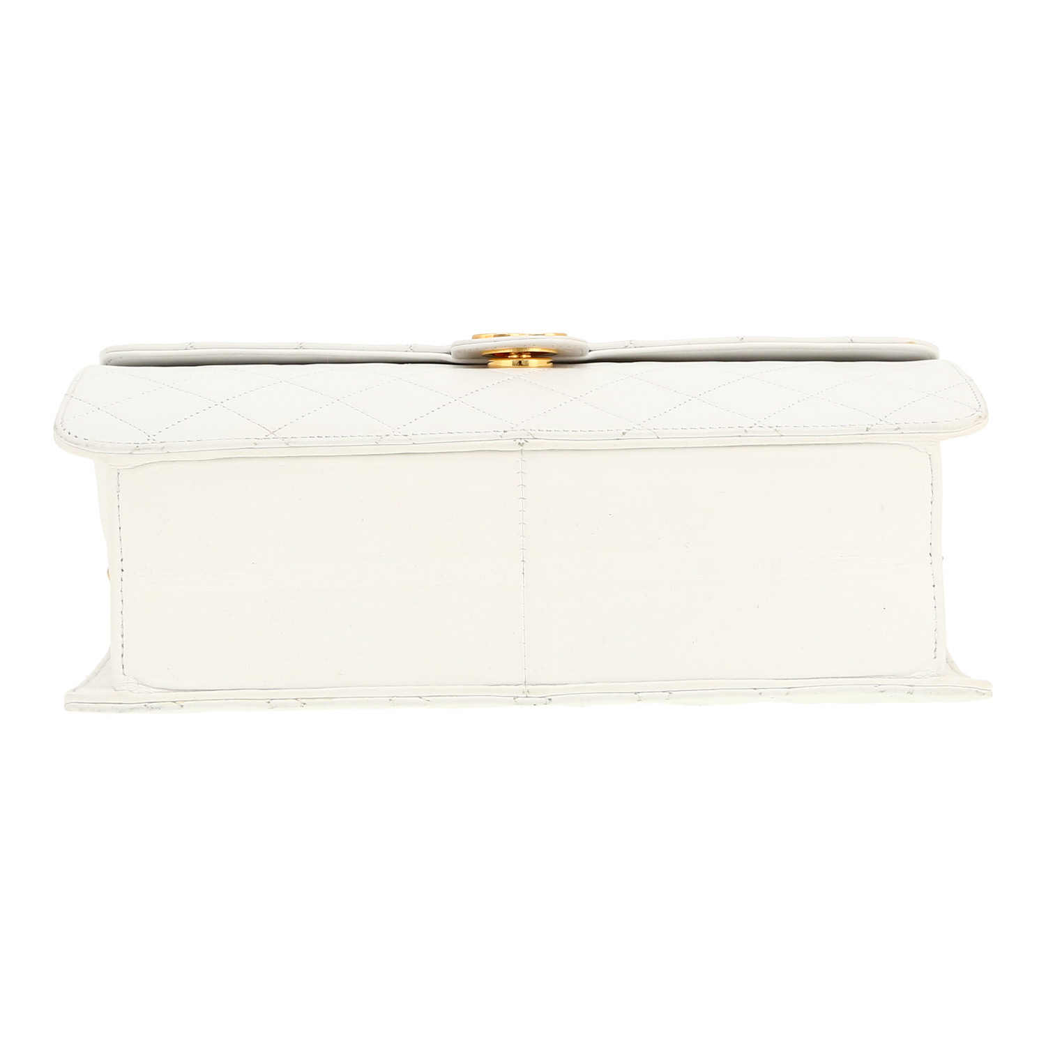 Sac à main Chanel  Vintage en cuir matelassé blanc - Detail D1