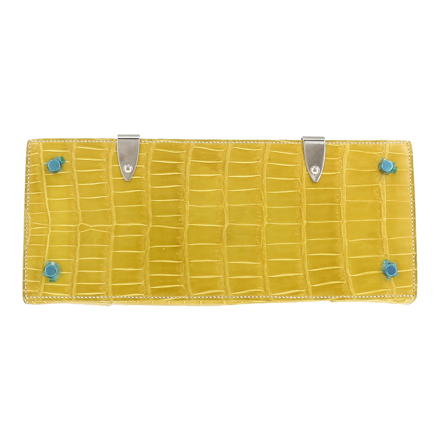 Goyard  Saigon handbag  in green crocodile - Detail D1