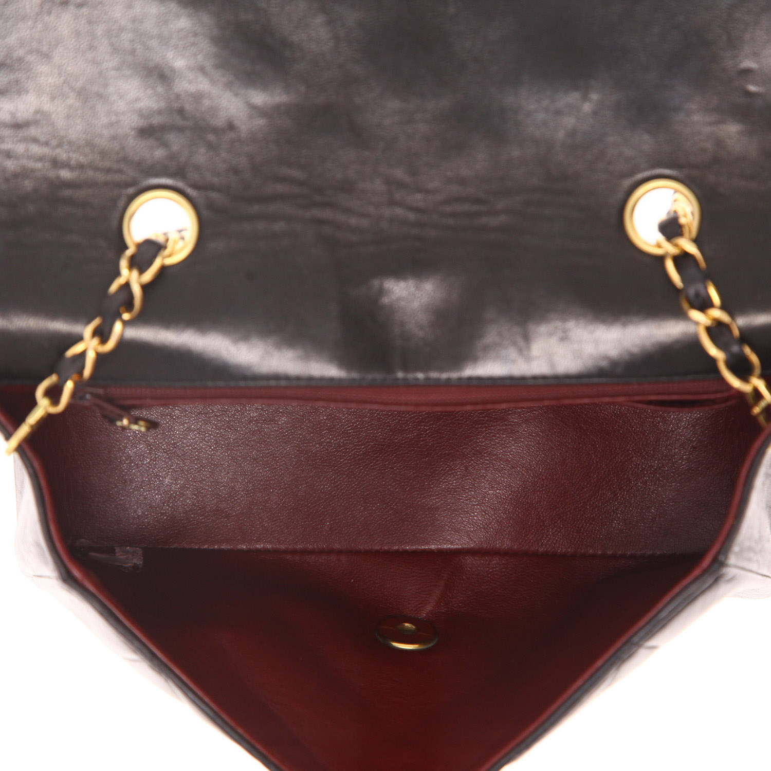 Bolso bandolera Chanel  Diana en cuero acolchado negro - Detail D3