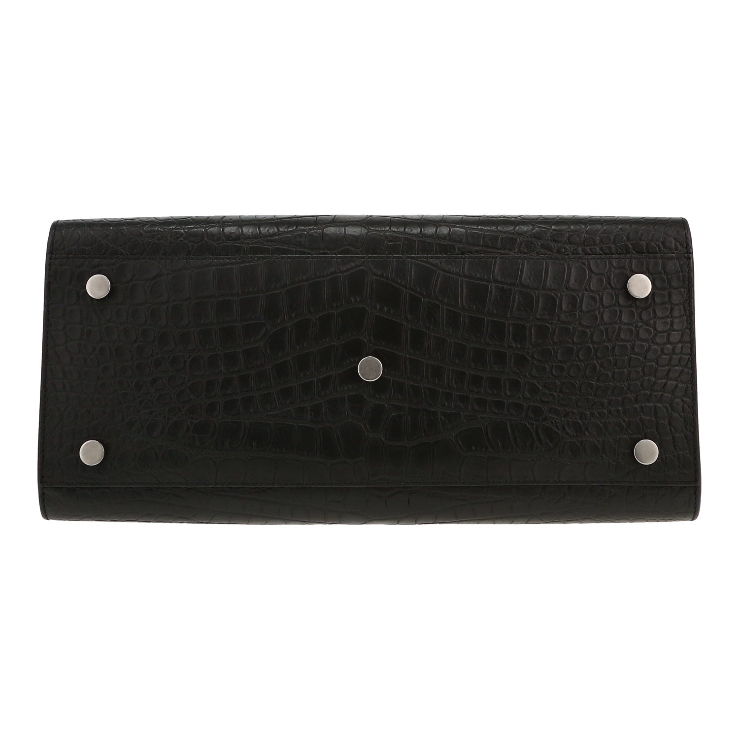 Bolso de mano Saint Laurent  Sac de jour modelo pequeño  en cuero negro - Detail D1