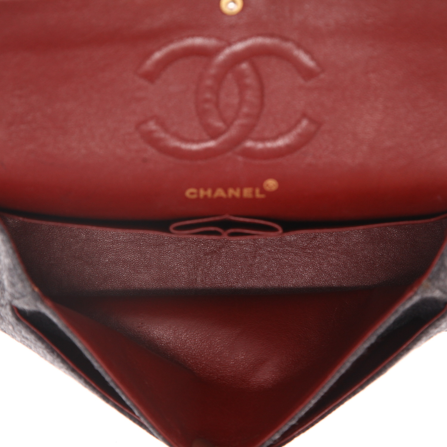 Bolso de mano Chanel  Timeless Classic en lana gris - Detail D3