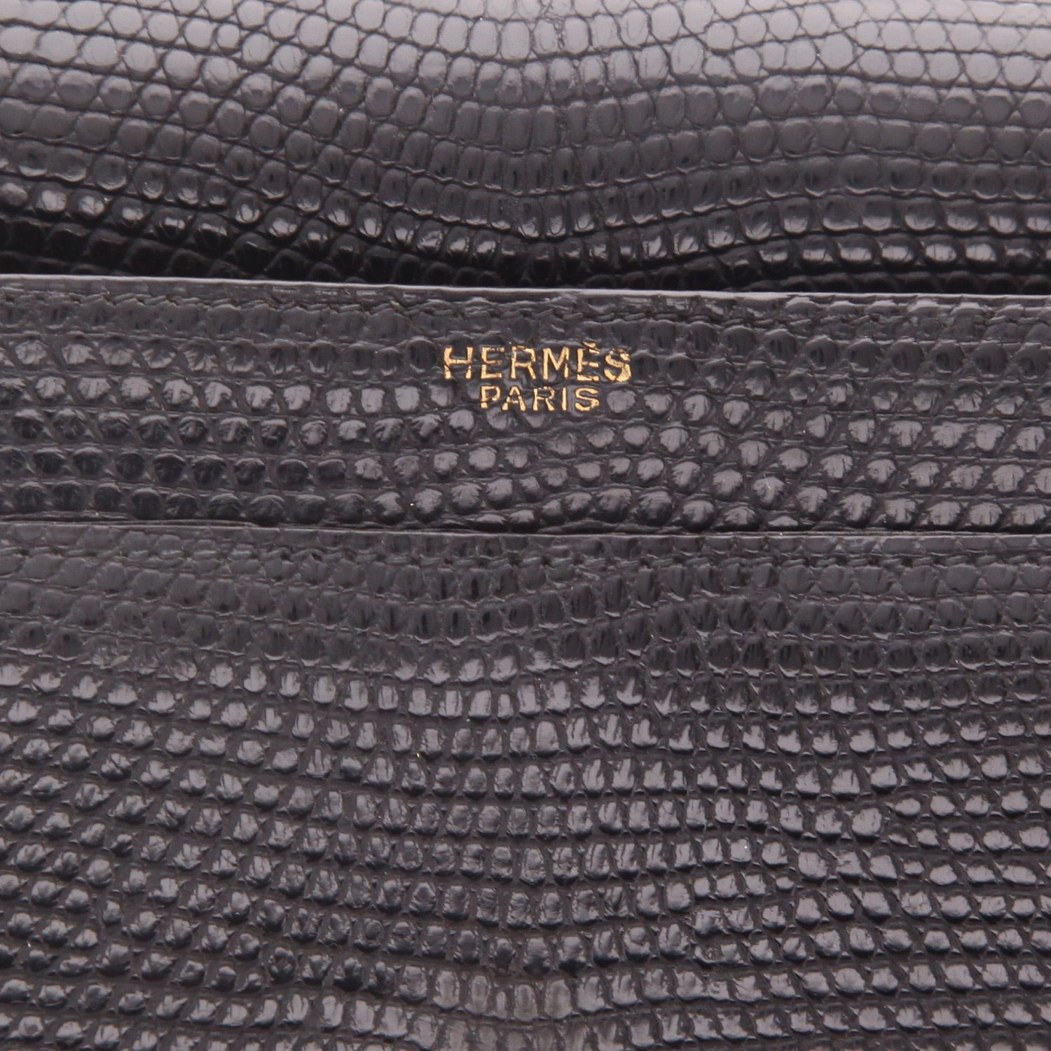 Borsa Hermès  Palonnier in lucertola nera - Detail D2
