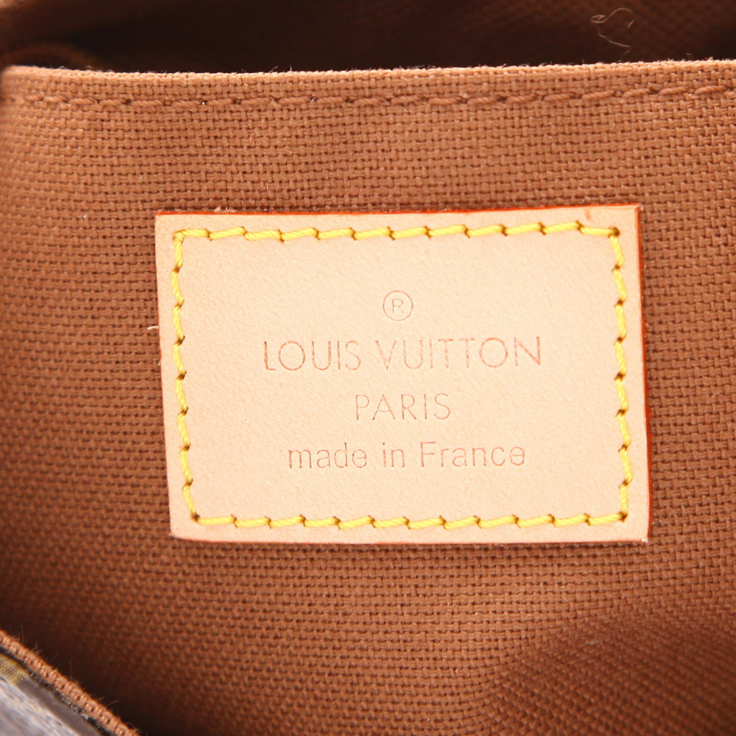Bolso de mano Louis Vuitton Looping en lona Monogram y cuero natural - Detail D2