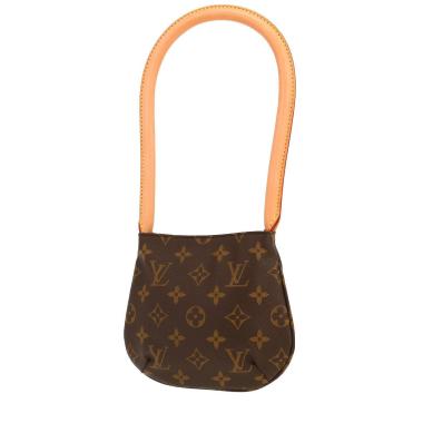 Louis Vuitton  Looping handbag  monogram canvas  and natural leather
