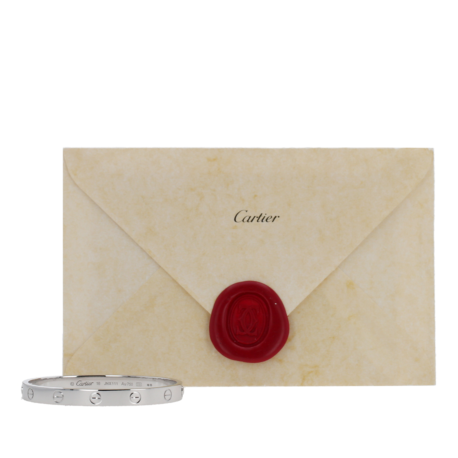 Brazalete Cartier Love de oro blanco - Detail D2